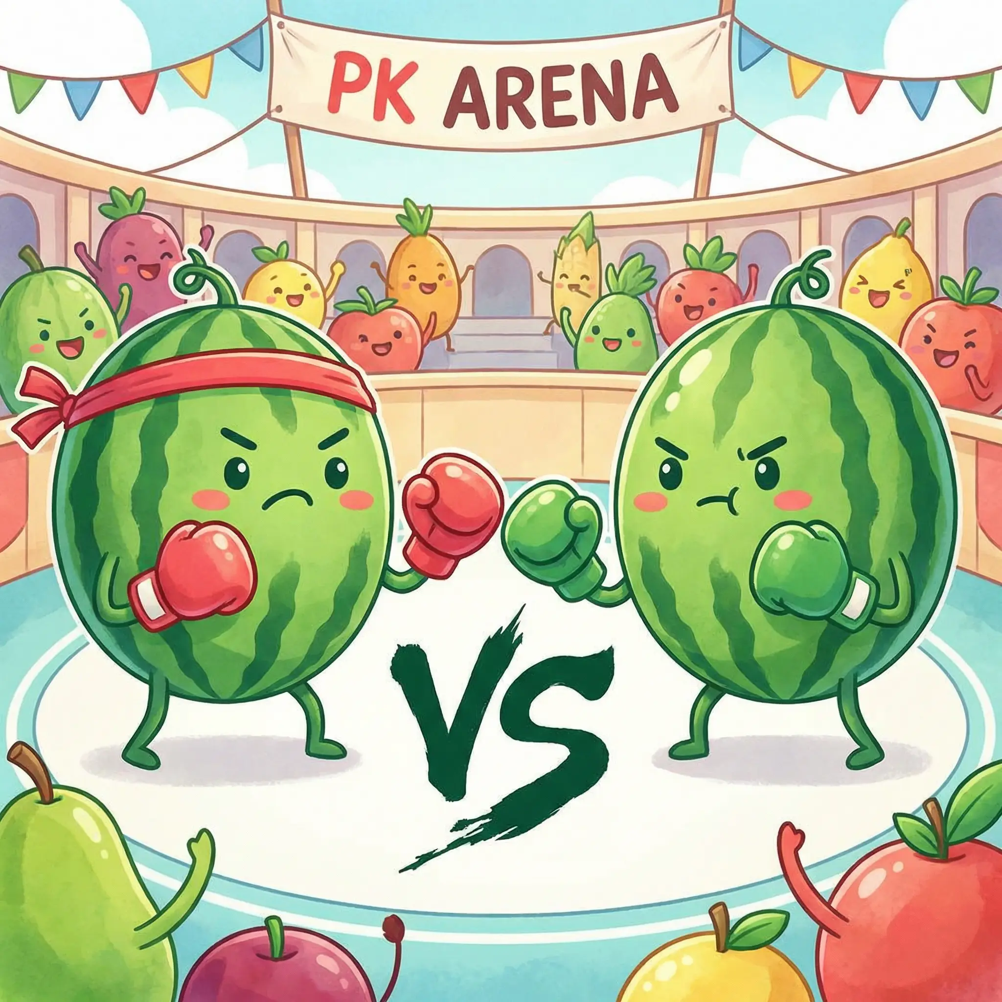 甜度PK对决插画 - 暗网吃瓜